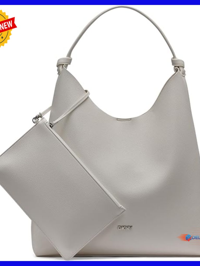 Slouchy Hobo Bag With Snap Closure, Cotton, Medium Size
